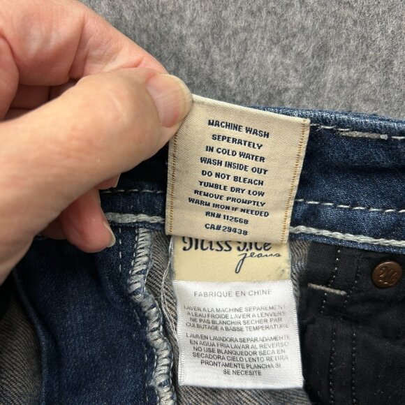 Miss Me Capri Jeans Women's Size 27 Low Rise Jeweled Medium Wash Denim - Picture 9 of 14
